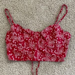 Garage bandana cropped tank top